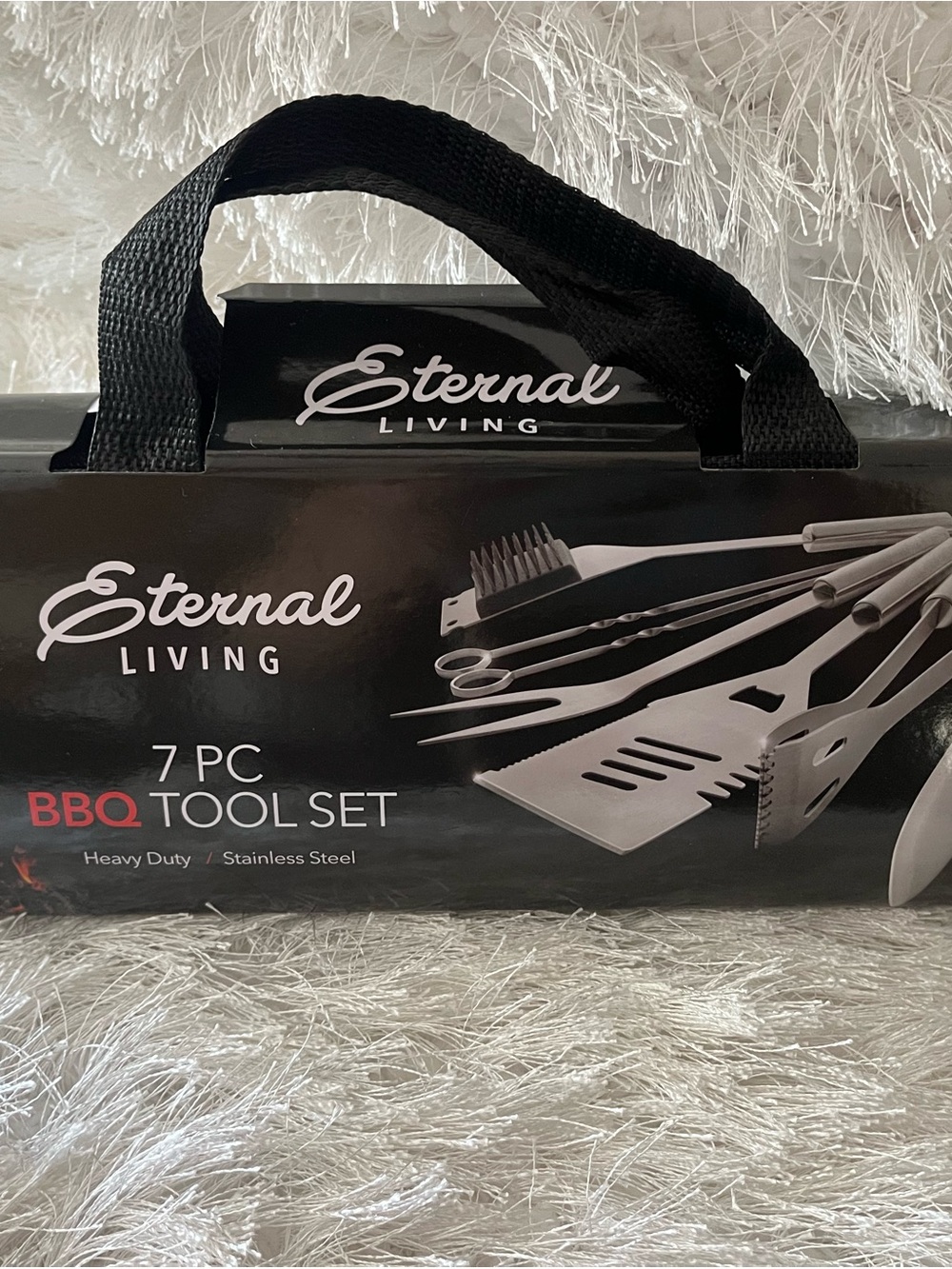 Black BBQ Tool Set - 7 Piece